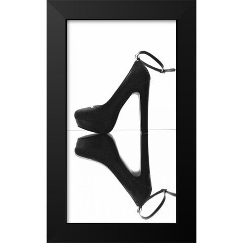 High Heels Reflection I Black Modern Wood Framed Art Print by Burkhart, Monika