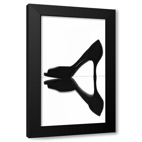 High Heels Reflection II Black Modern Wood Framed Art Print by Burkhart, Monika