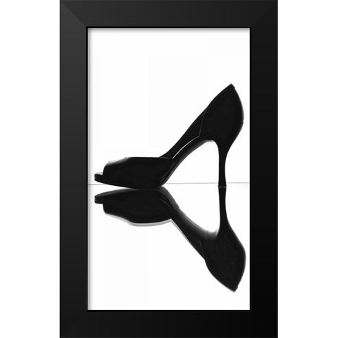 High Heels Reflection II Black Modern Wood Framed Art Print by Burkhart, Monika