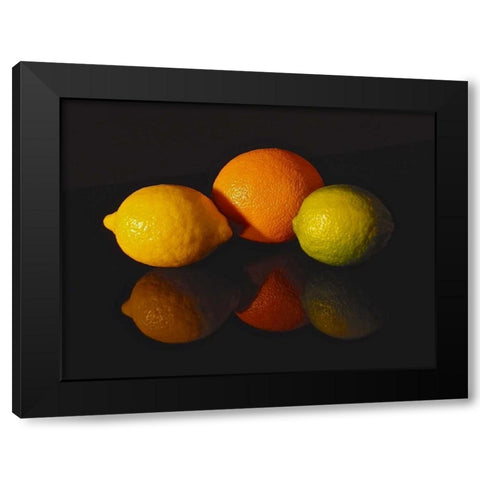 Citrus Reflections Black Modern Wood Framed Art Print with Double Matting by Burkhart, Monika