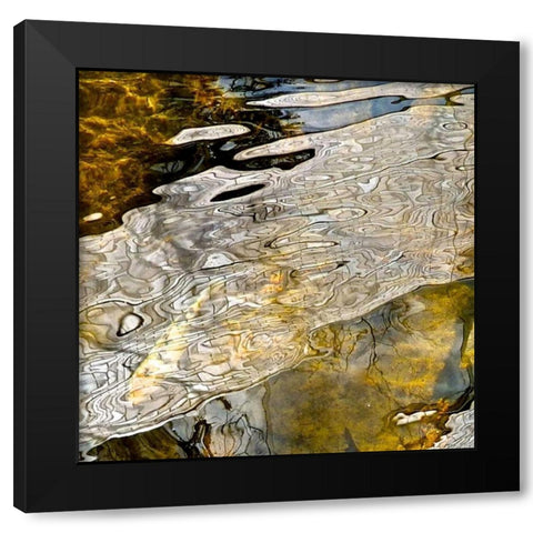Abstract Reflections II Black Modern Wood Framed Art Print with Double Matting by Burkhart, Monika