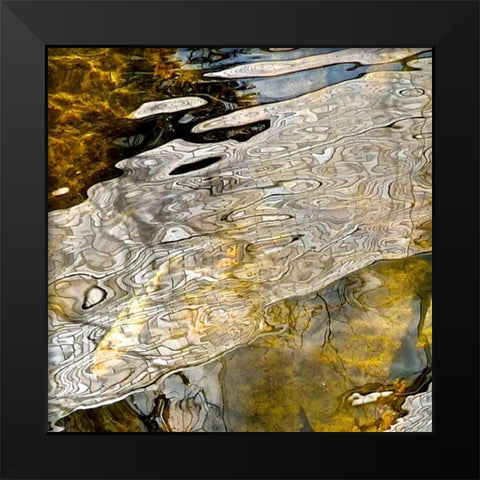 Abstract Reflections II Black Modern Wood Framed Art Print by Burkhart, Monika