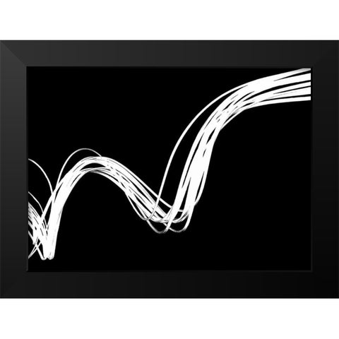 Swirls Reverse I Black Modern Wood Framed Art Print by Burkhart, Monika