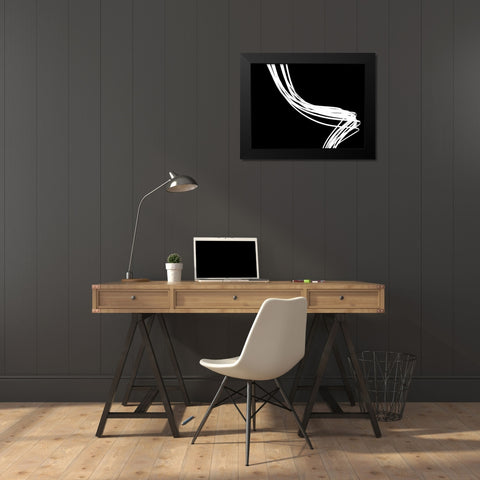 Swirls Reverse II Black Modern Wood Framed Art Print by Burkhart, Monika