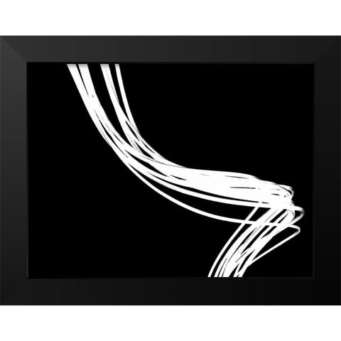 Swirls Reverse II Black Modern Wood Framed Art Print by Burkhart, Monika