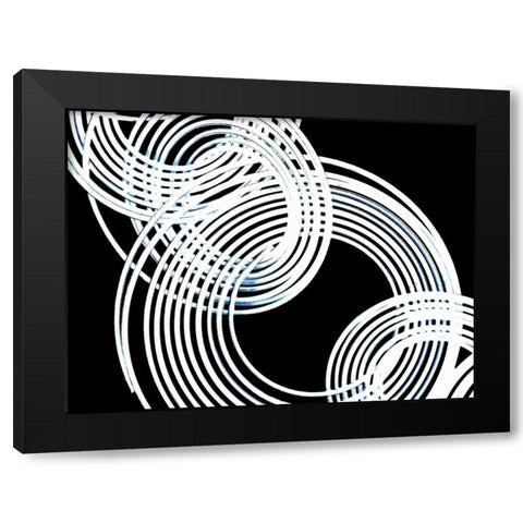 Intertwined Reverse I Black Modern Wood Framed Art Print with Double Matting by Burkhart, Monika