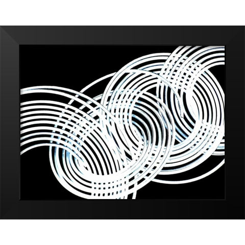 Intertwined Reverse II Black Modern Wood Framed Art Print by Burkhart, Monika