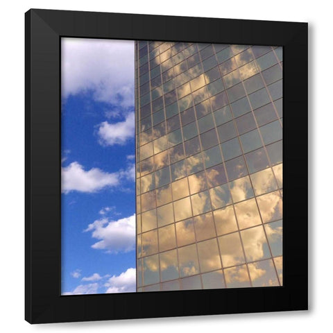 In The Clouds Black Modern Wood Framed Art Print by Burkhart, Monika