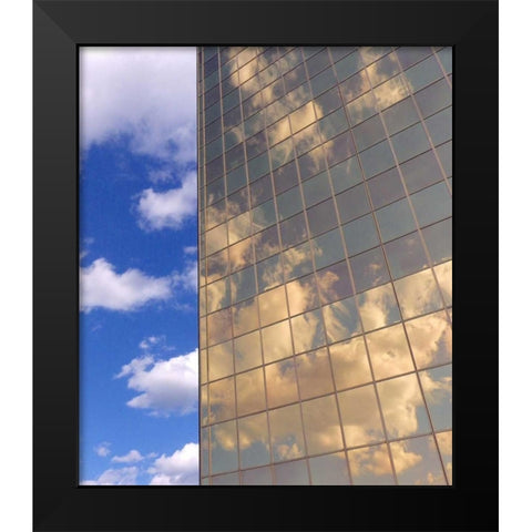 In The Clouds Black Modern Wood Framed Art Print by Burkhart, Monika