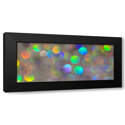 Glitter Bokeh Black Modern Wood Framed Art Print by Burkhart, Monika