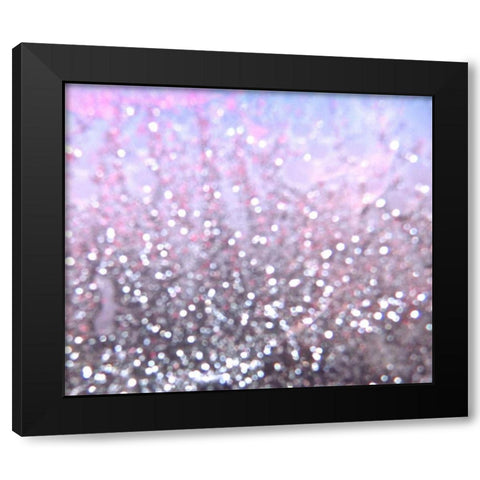 Pink Glitter Black Modern Wood Framed Art Print with Double Matting by Burkhart, Monika