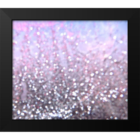 Pink Glitter Black Modern Wood Framed Art Print by Burkhart, Monika