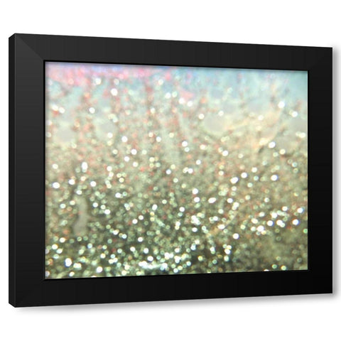 Gold Glitter Black Modern Wood Framed Art Print with Double Matting by Burkhart, Monika