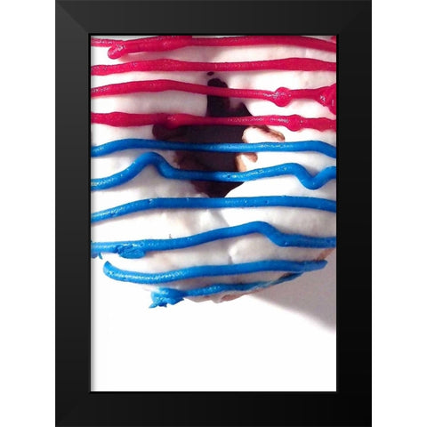 Doughnut Fun III Black Modern Wood Framed Art Print by Burkhart, Monika