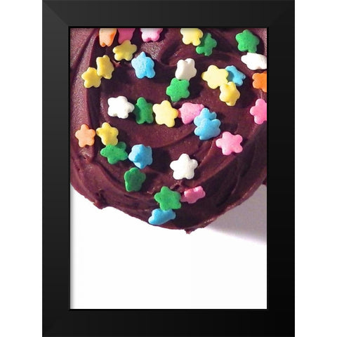 Doughnut Fun IV Black Modern Wood Framed Art Print by Burkhart, Monika