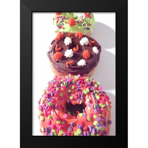 Doughnut Line I Black Modern Wood Framed Art Print by Burkhart, Monika