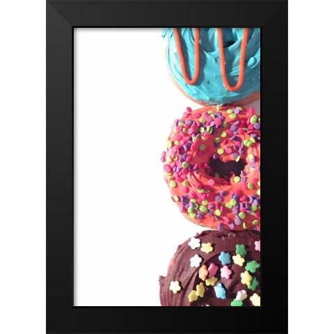 Doughnut Line II Black Modern Wood Framed Art Print by Burkhart, Monika