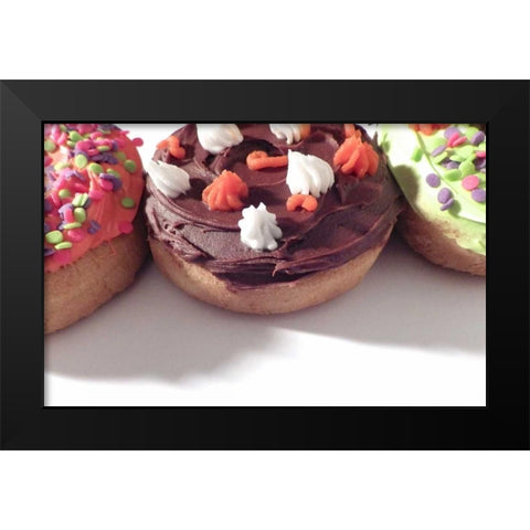 Doughnut Line III Black Modern Wood Framed Art Print by Burkhart, Monika