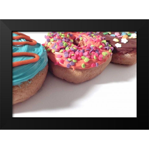 Doughnut Line IV Black Modern Wood Framed Art Print by Burkhart, Monika