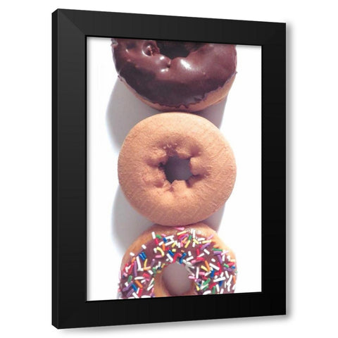 Doughnut Line VI Black Modern Wood Framed Art Print by Burkhart, Monika