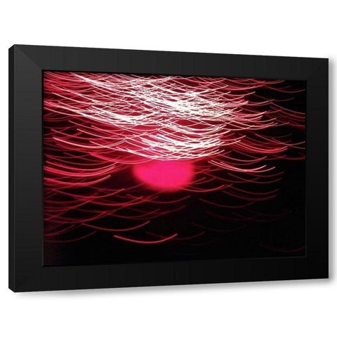 Red Mirage I Black Modern Wood Framed Art Print by Burkhart, Monika