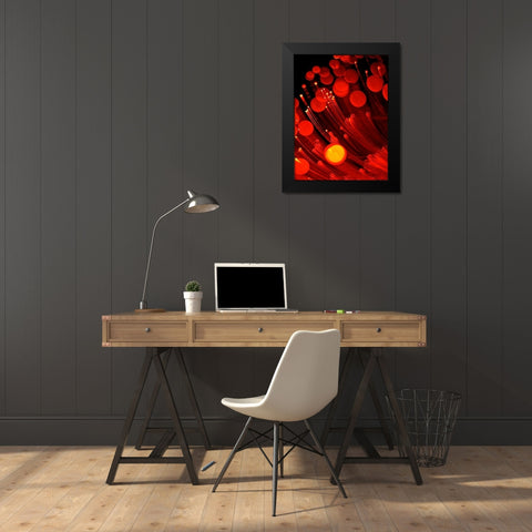 Pyrotechnic I Black Modern Wood Framed Art Print by Burkhart, Monika
