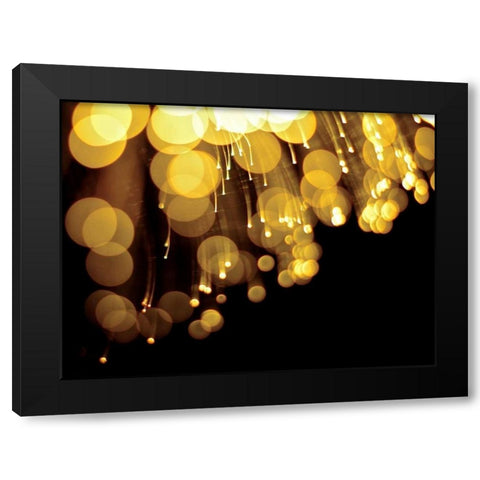 Drops of Gold II Black Modern Wood Framed Art Print with Double Matting by Burkhart, Monika