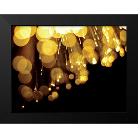 Drops of Gold II Black Modern Wood Framed Art Print by Burkhart, Monika