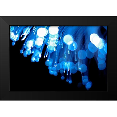 Moon Drops III Black Modern Wood Framed Art Print by Burkhart, Monika