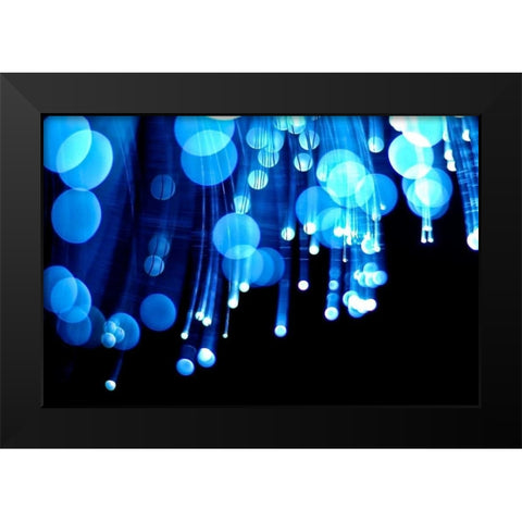 Moon Drops IV Black Modern Wood Framed Art Print by Burkhart, Monika