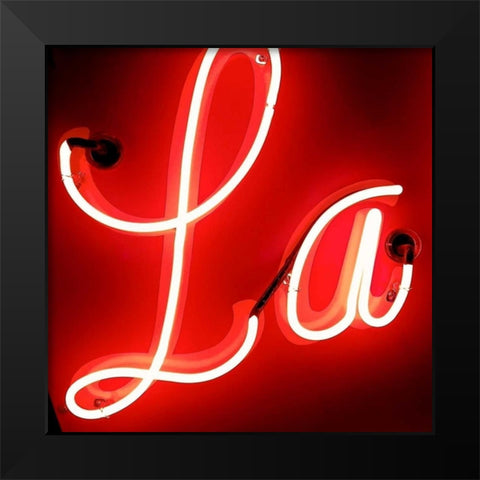 La Black Modern Wood Framed Art Print by Burkhart, Monika