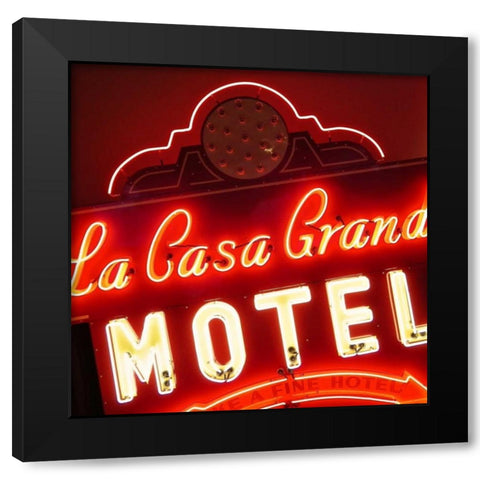 La Casa Grande Motel Black Modern Wood Framed Art Print by Burkhart, Monika