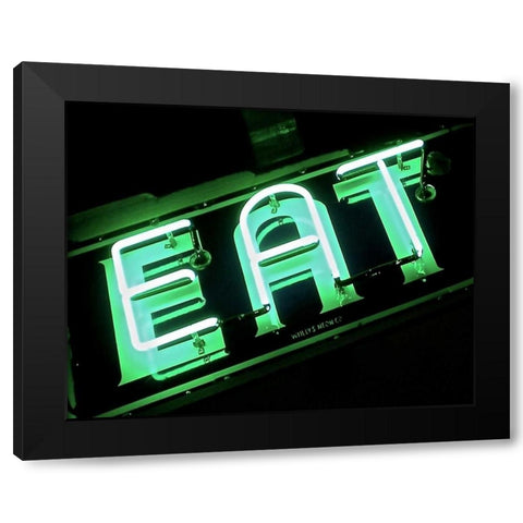 Eat Black Modern Wood Framed Art Print by Burkhart, Monika