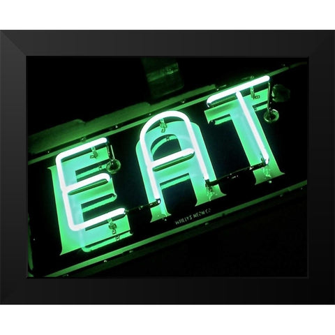 Eat Black Modern Wood Framed Art Print by Burkhart, Monika