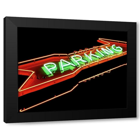 Parking Black Modern Wood Framed Art Print by Burkhart, Monika