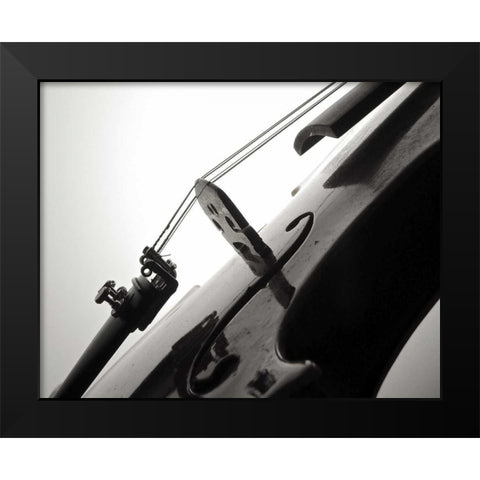 Violin I Black Modern Wood Framed Art Print by Burkhart, Monika