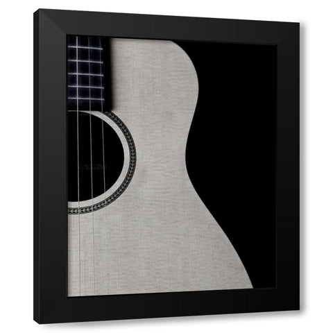 Guitar Curves Black Modern Wood Framed Art Print by Burkhart, Monika