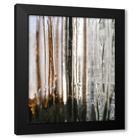 Cracked Glass I Black Modern Wood Framed Art Print with Double Matting by Burkhart, Monika