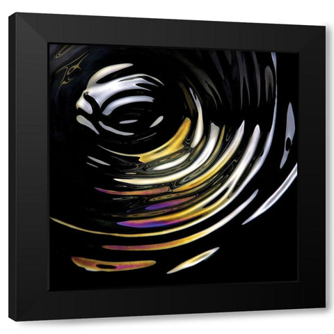 Ripple II Black Modern Wood Framed Art Print with Double Matting by Burkhart, Monika