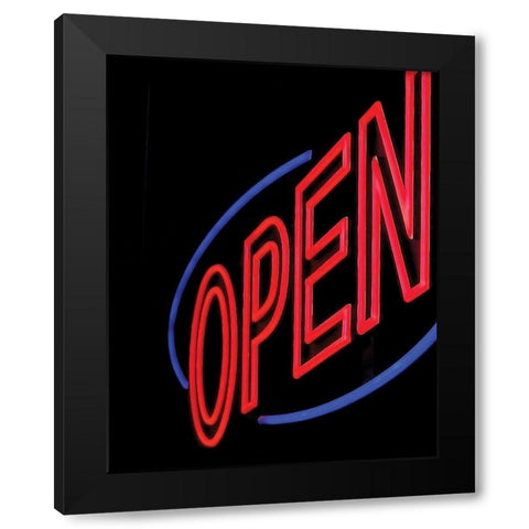 Open Black Modern Wood Framed Art Print by Burkhart, Monika