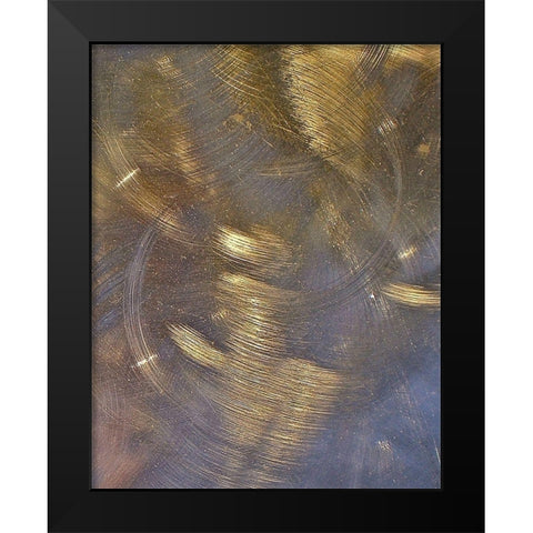 Gold Brushed Metal II Black Modern Wood Framed Art Print by Burkhart, Monika