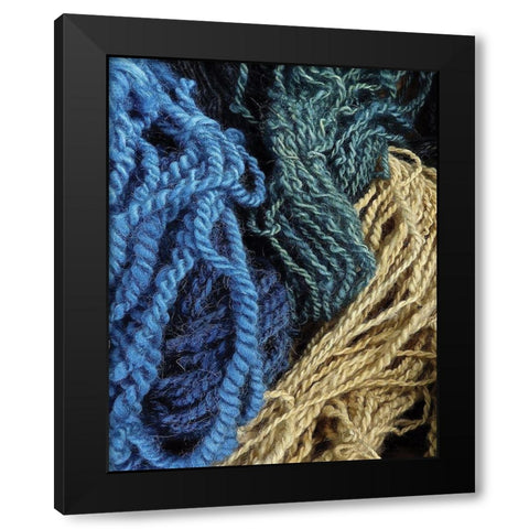 Twisted Yarn I Black Modern Wood Framed Art Print with Double Matting by Burkhart, Monika