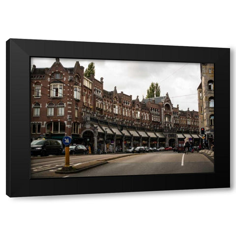 Herengracht and Raadhuisstraat Black Modern Wood Framed Art Print with Double Matting by Berzel, Erin