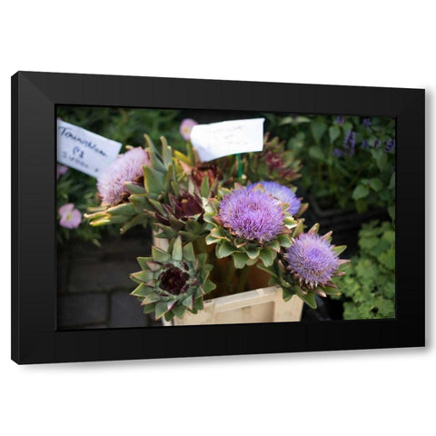 Farmers Market I Black Modern Wood Framed Art Print with Double Matting by Berzel, Erin