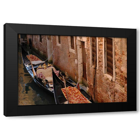 Venitian Alley Black Modern Wood Framed Art Print with Double Matting by Berzel, Erin