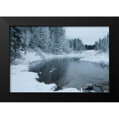 Winter on the Lake I Black Modern Wood Framed Art Print by Berzel, Erin