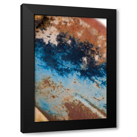 Rust Blues I Black Modern Wood Framed Art Print with Double Matting by Berzel, Erin
