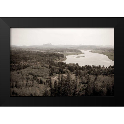 Astoria Oregon Black Modern Wood Framed Art Print by Berzel, Erin