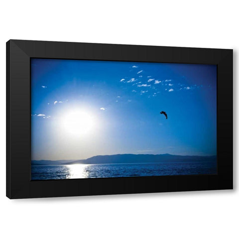 Flathead Lake Black Modern Wood Framed Art Print by Berzel, Erin