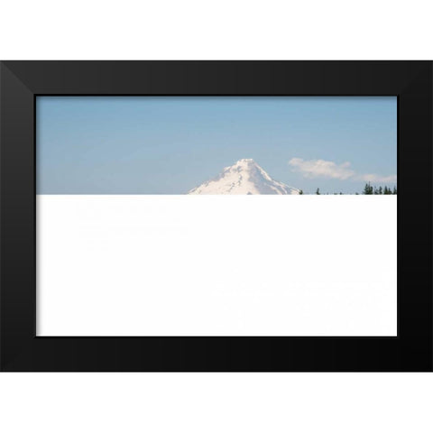 Mount Hood over Timothy Lake Black Modern Wood Framed Art Print by Berzel, Erin